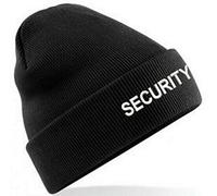 Bonnet de sécurité brodé pour homme/femme Noir, Noir , taille unique