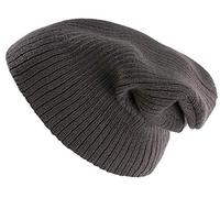 Bonnet de ski unisexe tissu uni fabriqué au Royaume-Uni - Gris - Taille unique