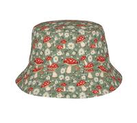 Bonnet De Soleil, Champignons Verts en Forme De Marguerite Chapeau De Pêcheur Mode, Imprimé Chapeaux De Visière pour Outdoor Vacances Activités