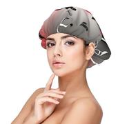 Bonnet de sommeil en satin avec symbole musical - Protégez vos cheveux avec style, noir, One Size-M