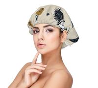 Bonnet de sommeil en satin doux pour femme - Humble imprimé hérisson, réglable et respirant pour cheveux longs, idéal pour l'heure du coucher, le soin des cheveux et un sommeil confortable, noir