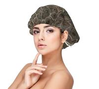 Bonnet de sommeil réversible en satin double couche Petoskey Stone pour tresses, cheveux bouclés, bonnet en satin, Noir/blanc, taille unique