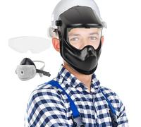 Bonnet de soudage élastique anti-poussière, anti-buée, protection UV, grande lentille, protection de soudure légère | Casque de protection fiable pour le meulage et la coupe des tuyaux
