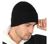 Bonnet de Trawler en Tricoté Beanie Hat Casquette de Baseball Watch Cap Epais Hiver Chaud Chapeau de Crâne à Revers Confort Calotte Hip-Hop Chapeau Unisexe d'hiver pour Sports en Plein air