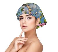 Bonnet de yoga amusant en satin de soie, bonnet de cheveux pour dormir, bonnet de sommeil doux double couche en soie pour femme, cheveux naturels bouclés, cheveux longs tressés