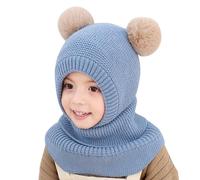 Bonnet d'hiver 2 en 1 pour enfant - Avec cache-oreilles - Pour garçons et filles - Bonnet d'hiver à enfiler - Pour enfant de 1 à 5 ans, e, taille unique