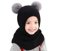 Bonnet d'hiver 2 en 1 pour enfant - Avec cache-oreilles - Pour garçons et filles - Bonnet d'hiver à enfiler - Pour enfant de 1 à 5 ans, a, taille unique