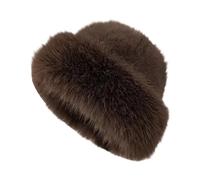 Bonnet d'hiver 49 Nouveau Mongolian Chapeau Automne et Hiver Épais Peluche Imitation Menthe Chaud Mongolian Chapeau Ear Versatile Mode Bonnet Coupe-vent Femme Protection Oreille, café, taille unique