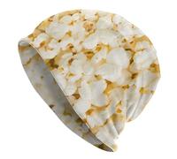 Bonnet d'hiver à motif de nourriture amusante, chapeau chimio, couvre-chef, couvre-chef, chapeaux tricotés, baggy et souple, casquette de nuit pour homme et femme, Popcorn, taille unique