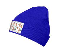 Bonnet d'hiver amusant et mignon avec imprimé paresseux pour femmes et hommes - Bonnet épais et chaud pour temps froid - Accessoire de mode, bleu, Taille unique