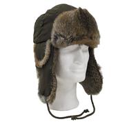 Bonnet d'hiver avec fourrure Max Fuchs - Olive XL