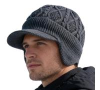 Bonnet d'hiver avec oreilles - Casquette doublée en polaire avec cache-oreilles | Bonnet anti-vent pour temps froid | Pour la pêche, la randonnée, le camping, l'équitation, l'escalade, les sports, la