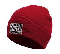 Bonnet d'hiver Brodé ADV for Hommes, Bonnets Et Casquettes Tendance for Femmes, Chauds Élastiques Unisexes, en Maille Style Hip-hop(Red)