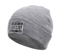 Bonnet d'hiver Brodé ADV for Hommes, Bonnets Et Casquettes Tendance for Femmes, Chauds Élastiques Unisexes, en Maille Style Hip-hop(Gray)