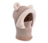 Bonnet d'hiver - Casque 3D avec oreilles d'ours avec couvre-visage, chapeau de cyclisme chaud pour temps froid - pour , garçons, filles, , adolescents, voyages, ski, randonnée, snowboard