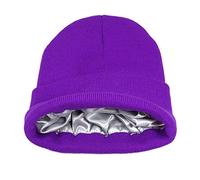 Bonnet d'hiver doublée de satin, en tricot torsadé avec doublure en soie épaisse et chaude, Taille unique