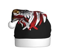 Bonnet d'hiver en peluche avec motif d'aigle patriotique élégant du drapeau américain léger et chaud adapté pour les vacances et les fêtes d'hiver Noir