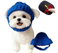 Bonnet d'hiver en tricot pour chien avec trous pour les oreilles, bonnet d'hiver en tricot avec snood, joli bonnet chaud pour promenades et photos par temps froid