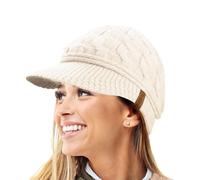Bonnet d'hiver en Tricot torsadé Chaud R80 Teddy pour Femme- Taille Unique-CRÈME