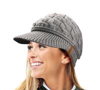 Bonnet d'hiver en Tricot torsadé Chaud R80 Teddy pour Femme- Taille Unique-Gris