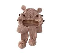 Bonnet D'hiver Pour Bébé Écharpe Une Pièce Bonnet Pour Bébé Dessin Animé Chaud Protection Des Oreilles Casquettes Pour Garçons Et Filles Coupe-vent Pour Garçons Et Filles