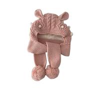 Bonnet D'hiver Pour Bébé Écharpe Une Pièce Bonnet Pour Bébé Dessin Animé Chaud Protection Des Oreilles Casquettes Pour Garçons Et Filles Coupe-vent Pour Garçons Et Filles