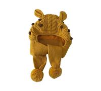 Bonnet D'hiver Pour Bébé Écharpe Une Pièce Bonnet Pour Bébé Dessin Animé Chaud Protection Des Oreilles Casquettes Pour Garçons Et Filles Coupe-vent Pour Garçons Et Filles