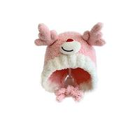 Bonnet d'hiver pour bébé - Motif : corne de cerf - Pour l'hiver - Pour l'hiver - Protection auditive - Pour adulte, rouge, taille unique