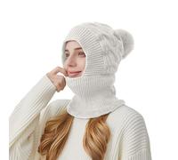 Bonnet d'hiver pour femme avec écharpe et doublure en polaire pour temps froid