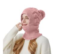 Bonnet d'hiver pour femme avec écharpe et doublure en polaire pour temps froid