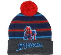 Bonnet d'hiver Spiderman pour enfants - Bonnet chaud avec pompon et broderie Onesize Rouge
