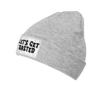 Bonnet d'hiver Tricoté Allons-Y, on Va Se Faire Plaisir ! Doux Bonnets en Tricot Extensible Knit Beanie pour Ski Adultes Femme