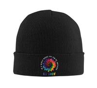 Bonnet d'hiver Tricoté Soyez Gentil Langue des Signes Sensibilisation Aux Sourds ASL Classique Bonnets en Tricot Slouch Chapeau Tricoté pour Ski Femme Cyclisme