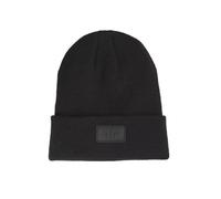 Bonnet d'hiver unisexe 4F U433 en acrylique noir - Taille unique élégante pour hommes et femmes, parfait pour les journées froides. M/L