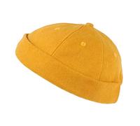 Bonnet Docker Jaune en Feutre de Laine Homme et Femme Look Hiver Duik - Mixte