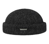 Bonnet Docker Lavoy Herringbone Wool by Stetson anthracite M (56-57 cm)