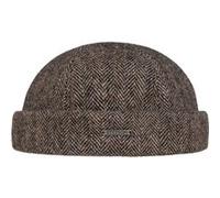 Bonnet Docker Lavoy Herringbone Wool by Stetson beige foncé XL (60-61 cm)