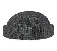 Bonnet Docker Lavoy Herringbone Wool by Stetson gris-noir S (54-55 cm)