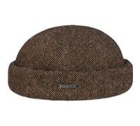 Bonnet Docker Lavoy Herringbone Wool by Stetson marron L (58-59 cm)