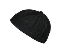Bonnet Docker Noir Denim Jean Coton Look Miki Marin Keroet - Taille Unique - Noir