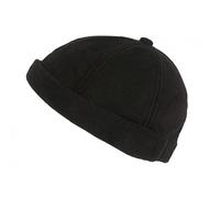 Bonnet Docker Noir en Polaire Look Marin Miki Kerzau - Taille Unique - Noir