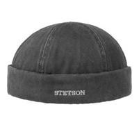 Bonnet Docker Old Cotton Winter by Stetson noir S (54-55 cm)
