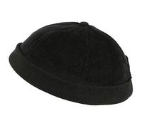 Bonnet Docker Velours Noir en Coton Chapelier Hodack - Homme