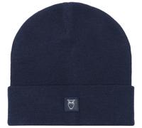 KnowledgeCotton Apparel - Double Layer Fine M. Wool Beanie - Bonnet - One Size - total eclipse