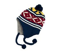 Bonnet doublé intérieur en Peluche très Chaude Grande Taille Environ 60cm XL Bleu Grenat jauneTrapper péruvien Neuf Froid Hiver Hommes Femmes Ski Neige ref:2800