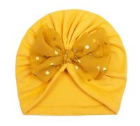Bonnet doux et mignon pour bébé fille nouveau-né joli chapeau confortable accessoires photo turban nouveau-né bébé, jaune, Taille unique