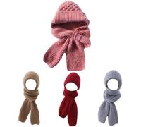 Bonnets Femme, Écharpe Coupe-vent avec Protection Auditive Intégrée, Écharpe Chaude 2 en 1, Bonnet Écharpe Coupe Vent Femme, Chapeau Hiver Femme, Bonnet Echarpe Femme, Chapeau de Protection D'oreille