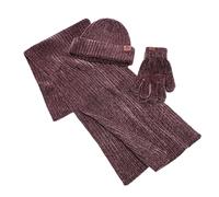 Bonnet Écharpe Et Gants Femme Trio d'hiver Coordonné Ensemble Laine Douce Chaude Design Moderne Lavage Machine Pratique Set Ville Quotidien Saison Froide Chaleur Enveloppante Qualité Premium Durable