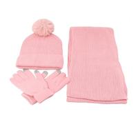 Bonnet Echarpe Gant Tactile, Ensemble Chauds d'hiver 3 en 1 avec Double Polaire Chaud Tricotés pour Homme Femme Bonnet Écharpe Et Gants À Écran Tactile pour Cadeau De Noël