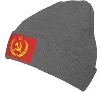 Bonnet Emblème Rouge De L'Union Soviétique CCCP URSS Bonnet en Doux Unisexe Bonnet d'hiver Tricoté Doux Bonnet De Nuit pour Ski, Le Sport, Le Camping